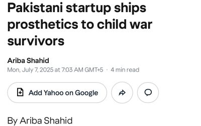 From Karachi to Gaza: Pakistani startup ships prosthetics to child war survivors