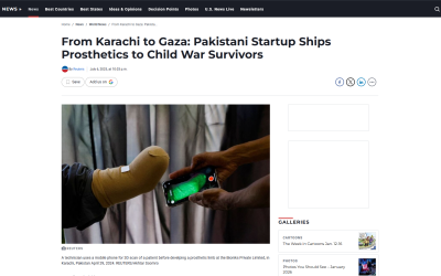 From Karachi to Gaza: Pakistani Startup Ships Prosthetics to Child War Survivors