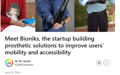 Meet Bioniks, the startup building prosthetic solutions to improve users’ mobility and accessibility